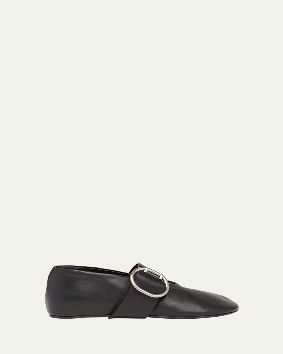 Soft Leather Mary Jane Ballerina Flats
